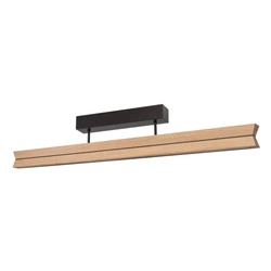 Twin Ceiling Lamp 3xLED 24V Int. 23W Black/Oiled Oak with Klick&Dimm (1000mm) 4037409300000