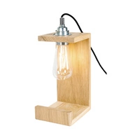 Elle Table Lam 1xE27 Max.15W Oiled Oak/Black Fabric Cable 7669174