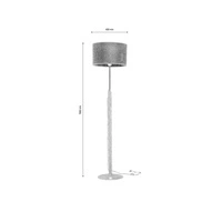 Colette Jute Lampa Podłogowa 1xE27 Max.60W Czarny/Dąb Olejowany/Czarny/Beżowy 76214904