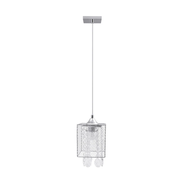 Lampa Wisząca Gracja 1xE27 Max.60W Chrom Metal/Przezroczysty Kabel PCV/Przezroczyste Szkło 8171128