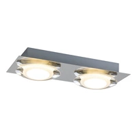Lampa sufitowa Primo w zestawie Zintegrowane 2xLED 900lm 3000K 5W Chromowany metal/przezroczyste szkło 9029228