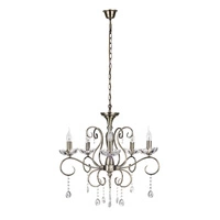 Maestra Ceiling Lamp 5xE14 Max.40W Patina Metal/Transparent Glass 5311511