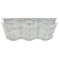 Wrzecionowa lampa sufitowa w zestawie Zintegrowana dioda LED 1680lm 4000K 24W Chrom Metal/Przezroczysty Kryształ 5962128