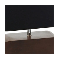 Lampa stołowa Marinna 1xE27 maks. 25W drewno bukowe orzechowe/przezroczysty kabel PVC/abażur z czarnej tkaniny 7615076