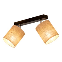 Jute Lampa Sufitowa 2xE27 Max.25W Czarny/Beżowy 56792204