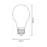 Żarówka Filamentowa LED, E27, A60, 9W, barwa ciepła 2700K,1200lm