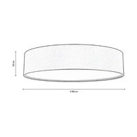 Josefina Ceiling Lamp 4xE27 Max.25W White Metal/Brown Fabric Shade 4794812