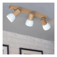 Svenda Lampa Sufitowa 3xE27 Max.60W Dąb Olejowany/Chrom/Biały 2224374