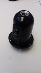 Lapshade Cylinder E27 H30 White PET Oprawka E27 z włącznikiem