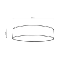 Lampa sufitowa Nevoa 4xE27 maks. 25W Biały metal/złoty klosz z tkaniny 47945802