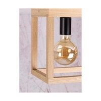 Kago Ceiling Lamp 2xE27 Max.60W Oiled Oak/Black Metal 9154274