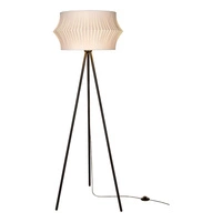 Lampa podłogowa Lotus 1xE27 maks. 40W Czarny metal/czarny kabel PCV/szary klosz z tkaniny 74164004