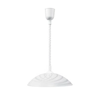 Sydney Pendant Lamp 1xE27 Max.60W White Synthetic Material/White Synthetic Material Cable/White Glass 4233502A