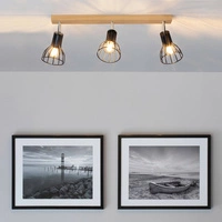 Megan Wood Ceiling Lamp 3xE14 Max.40W Oiled Oak/Black 2344374