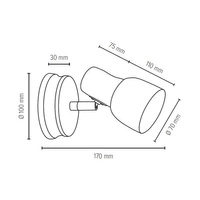 Svantje Wall Lamp 1xE14 Max.40W Walnut Beech Wood/White Metal 2239176