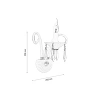 Rosano Wall lamp 1xE14 Max.40W White/Transparent/Chrome 5193102