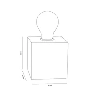 Trongo Square Lampa Stołowa 1xE27 Max.25W Orzech/Czarny 7171976