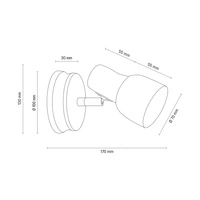 Kinkiet Svantje 1xE14 maks. 40W drewno brzozowe/biały metal 2239160