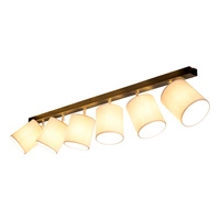 Aprillia Lampa Sufitowa 6xE27 Max.25W Czarny Metal/Chromowany Metal/Biały Klosz Tkaniny 56744604