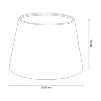 Lampshade Cone E27 H20 White Fabric A1411
