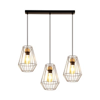 Endorfina Lampa Wisząca 3xE27 Maks. 60W Dąb Olejowany/Czarny Metal/Czarny Kabel PCV 1321304
