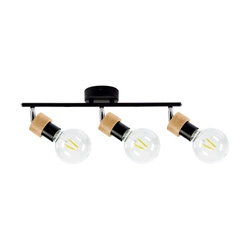 Lampa Sufitowa Marjolaine 3xE27 Max.25W Dąb Olejowany/Czarny Metal 2831304