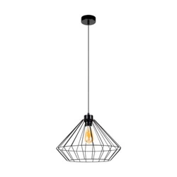 Raquelle Pendant Lamp 1xE27 Max.60W Black Metal/Black PVC Cable 187249104