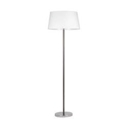 Amor Floor Lamp 1xE27 Max.60W Chrome Metal/Transparent PVC Cable/White Fabric Shade 6012803010855