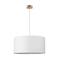 Lampa Wisząca Asseto 1xE27 Max.60W Dąb Olejowany/Kremowy Kabel/Beżowy Klosz Tkaninowy 3571774