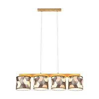 Espacio Lampa Wisząca 4xE27 Max.25W Dąb Olejowany/Transparentny PVC/Multikolor 524810404