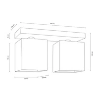 Inger Ceiling Lamp 2xE27 Max.25W Oiled Oak/White 2284274