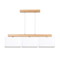 Cadre Lampa Wisząca 3xE27 Max.25W Dąb Olejowany/Transparentny PVC/Biały 875210374
