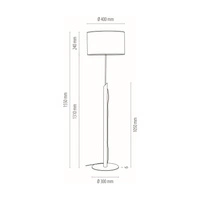 Lampa podłogowa Espacio 1xE27 Max.60W Dąb olejowany/Czarny metal/Czarny kabel z tkaniny/Tapeta wielobarwna 762489104