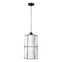 Marinero Pendant Lamp 1xE27 Max.15W LED Black/Black Braid/Black-White Linen 184229104