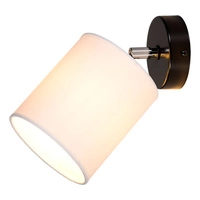 Aprillia kinkiet 1xE27 maks. 25W czarny metal/chromowany metal/biały klosz z tkaniny 56744104