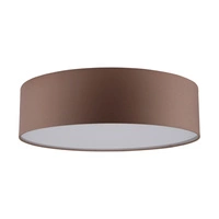 Lampa sufitowa Josefina 3xE27 Max.25W Biały metal/brązowy klosz z tkaniny 4793812