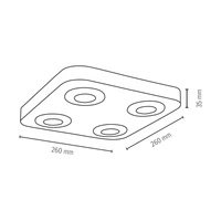Sunniva Lampa Sufitowa Incl.4xLED 5W Orzech/Satyna 2291476