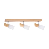 Lampa Sufitowa Birgit 3xE14 Max.40W Drewno Brzozowe/Szkło Alabastrowe 2222360