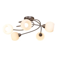 Lampa Sufitowa Pavia 5xE27 Max.60W Metal Satin/Białe Szkło 8270527