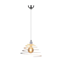 Lampa Wisząca Komet 1xE27 Max.60W Chromowany Metal/Biały Metal/Biały Kabel PCV 1851102