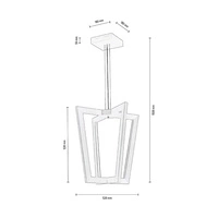 Leif Pendant Lamp ''In'' 4xLED 24V Integrated 2520lm 3000K 27W Walnut Beech Wood/Transparent PVC Cable 1509176