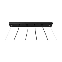 Tongo Pendant Lamp 4xE27 Max.60W Stained Pine Brown/Black Metal/Black PVC Cable 69104404