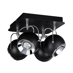 Ball Ceiling Lamp Incl.4xLED GU10 5W Black/Chrome 5109484