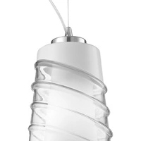Crister Lampa Wisząca 1xE27 Max.60W Chromowany Metal/Przezroczyste-białe Szkło 1680128