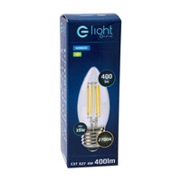 Decorative Filament LED light bulb 4W E27 C37 Candle warm color 2700K EKZF003
