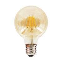 Żarówka Filamentowa LED, E27, G80, 6W, barwa ciepła 2700K, 700lm, Amber