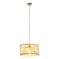 Reve Lampa Wisząca 1xE27 Max.15W LED Dąb Olejowany/Kremowy Sznurek Bawełniany/Kabel z Naturalnej Tkaniny 184517174