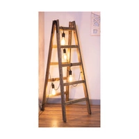 Eskalo Floor Lamp 4xE27 Max.15W LED Stained Pine on Walnut/Black Metal/Black PVC Cable 1219456