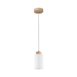 Bosco Pendant Lamp 1xE27 Max.60W Oiled Oak/Transparent/White 1720174