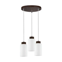 Bosco Lampa Wisząca 3xE27 Max.60W Orzech/Transparentny/Biały 1720576